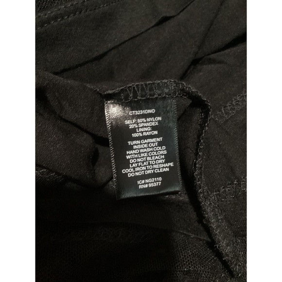 Sanctuary Black Mesh Long Sleeve Polka Dot V-neck Blouse - Picture 6 of 6